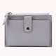 thumbnail image 4 of Cartera Cuero PU Btafrte Con Tarjetero Múltiples Ranuras Color Sólido A La para Mujer gris, 4 of 9