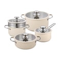 thumbnail image 2 of Juego de 4 utensilios de cocina, ollas y sartenes, olla para derretir y hervir, juego de utensilios de cocina antiadherentes, olla para cocinar en la Beige, 2 of 8