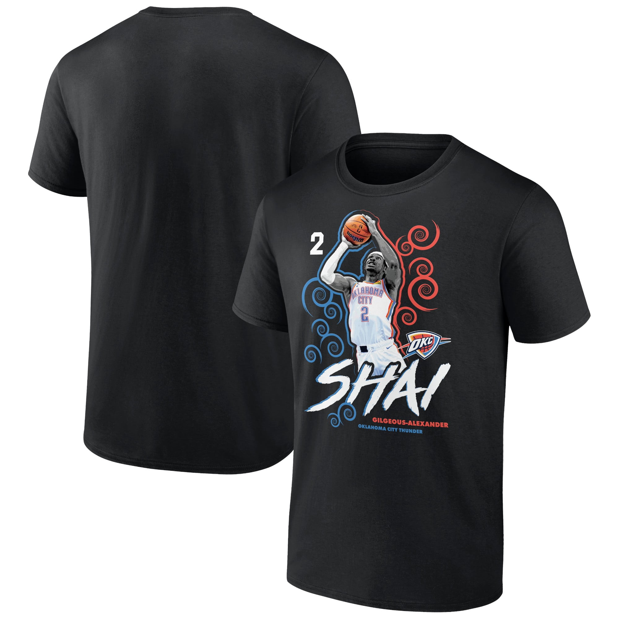 Men's Shai Gilgeous-Alexander Black Oklahoma City Thunder Competitor T-Shirt