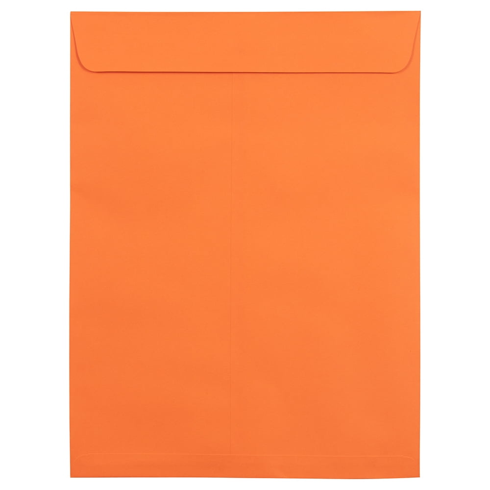 JAM Paper Orange 9 x 12 Open End Catalog Peel & Seal Envelopes, 50/Pack