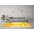thumbnail image 3 of Ahgly Company Machine Washable Indoor Square Persian Yellow Traditional Area Rugs, 3' Square, 3 of 4