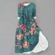 thumbnail image 4 of Vestido de Verano para Mujeres Impreso Cuello de Vuelta de Manga de Tres Cuartos, Estilo de Ocio de Moda para Ocasional, Fiesta Y Vacaciones, 4 of 5