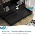 thumbnail image 4 of PawHut 22" Bird Cage with Stands, Tray, Handle, Food Containers, Black, 4 of 10