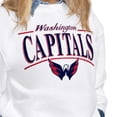 thumbnail image 2 of Women's Starter White Washington Capitals Arch Stripe Fleece Sweatshirt, 2 of 3