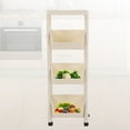 thumbnail image 3 of Rolling Utility Cart With Wheels, Mobile Rolling Storage Organizer For Office, Living Room, Kitchen, Large Capacity Movable Storage Book Shelves, Strong And Sturdy, 3 of 8