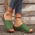thumbnail image 5 of Ruyang Women's New Foreign Trade Slope Heel Slippers Thick Bottom Sandal Drag Fashion Comfortable Leisure Lightweight Large Size Womens Sandals, 5 of 6