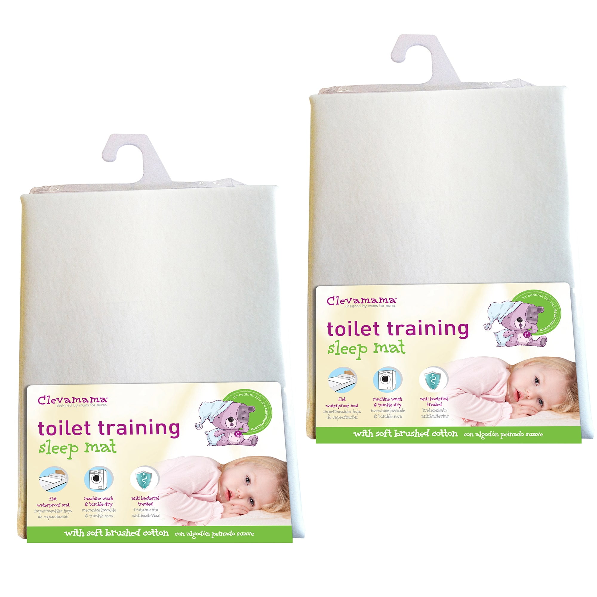Clevamama Toilet Training Bed Mat 2 Pack Walmart Com
