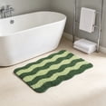 thumbnail image 4 of MMJ Bathroom Rugs Wave Pattern Bath Mat 15.7x23.6in Soft Absorbent Non Slip Shower Floor Rug, 4 of 7