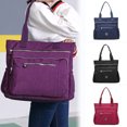 thumbnail image 1 of Lubelski Casual Women Solid Color Multi Pocket Zip Handbag Nylon Shoulder Storage Bag, 1 of 7