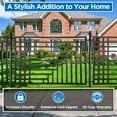 thumbnail image 5 of ALEKO Yard Garden Modern Kyiv Style Steel Fence 8 x 5 ft Black, 5 of 7