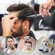 thumbnail image 5 of Juego profesional de tijeras de peluquería doradas con tijeras de entresacar y peine para uso en salones de belleza y en casa., 5 of 5