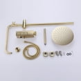 thumbnail image 4 of Wall Mounted Exposed Brushed Gold Rain Shower System Set, Triple Function Tub Spout Shower Faucet Fixture Combo Set, 4 of 5