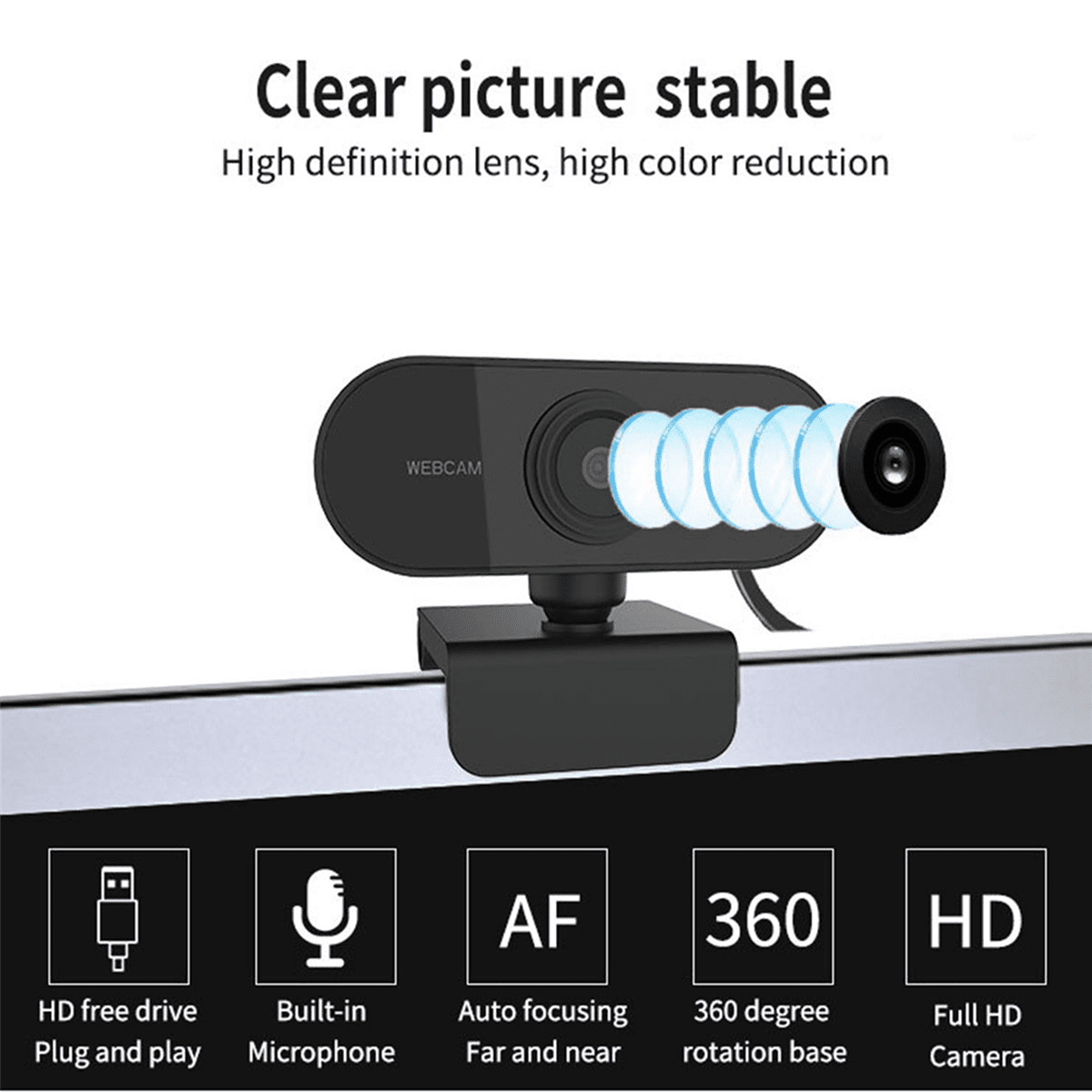2X 1080P Webcam with Microphone HD Webcam USB Camera for PC Laptop, Zoom, Skype, Facetime, , Linux
