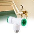 thumbnail image 3 of 2Pcs G1/2in Male Thread PPR Plastic Water Pipe Tee Connector for Household Water Heating, 3 of 5