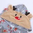 thumbnail image 4 of Conjuntos a juego con estampado de alce navideño para adultos y niños, peleles bonitos con capucha y cremallera, monos con apariencia familiar, novedad de 2023, 4 of 4