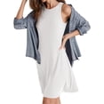 thumbnail image 5 of Sleeveless Solid Color Women Ribbed Mini Knit Tank Dress, 5 of 6