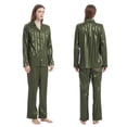 thumbnail image 2 of FELFEMO Womens Satin Pajamas Loungewear Two-piece Sleepwear Button-Down Pj Set, 2 of 5