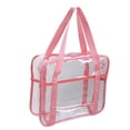 thumbnail image 5 of Neceser de maquillaje transparente Dekaim, gran capacidad, impermeable, con cierre de cremallera, bolso cosmético, neceser de viaje transparente(Rosa), 5 of 5
