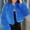 Blue, variant on Womens Winter Coats Sevevn Women Plus Size Winter Warm Loose Stand Collar Hair Plush Jacket Coat