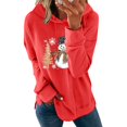thumbnail image 5 of Uootdi Merry Christmas Hoodies for Gift Women Christmas Graphic Drop Shoulder Hooded Long Sleeve Sweatshirt Xmas Holiday Pullo ver Tops, 5 of 6