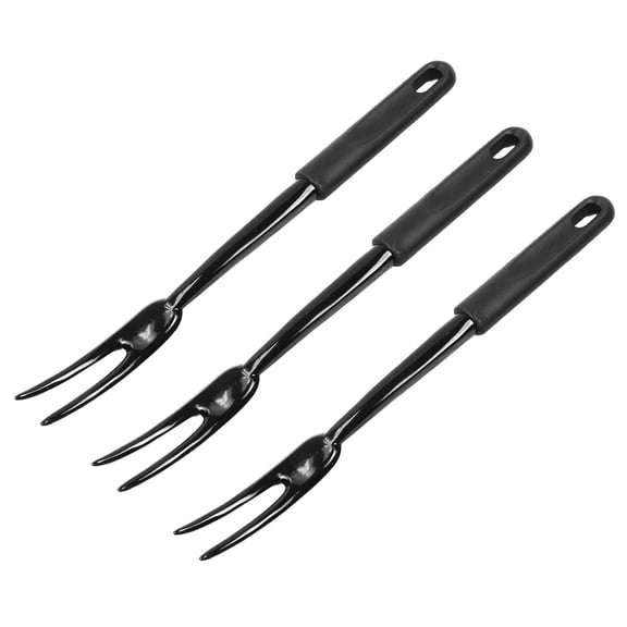 Chef Craft 12" Heat-Resistant Black Nylon Serving Turner Fork 3 Pack