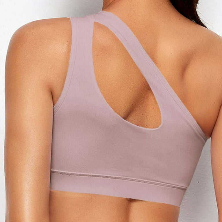 SELONE Sports Bras for Women Yoga Bras High Impact Sports One Strap Running  Tank Top Bra Quick Drying One Shoulder Fitness Quick Drying Shock Proof  Womens Sports Bras Longline Sports Bras Purple