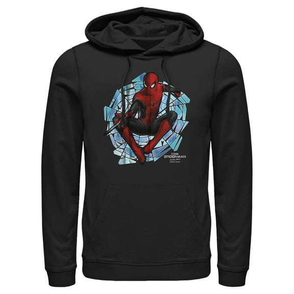 Men's Marvel Spider-Man: No Way Home Spinning Webs  Pull Over Hoodie Black Large