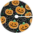 thumbnail image 1 of FMSHPON Halloween Pumpkin Bats Xmas Christmas Tree Skirt Stand Mat for Holiday Party Decoration Indoor Outdoor 48 inches, 1 of 6