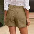 thumbnail image 6 of XFLWAM Women Stretch Twill Shorts Summer Casual Wide Leg High Waisted Bermuda Shorts Pull On Chino Shorts Shorts with Pockets, 6 of 8