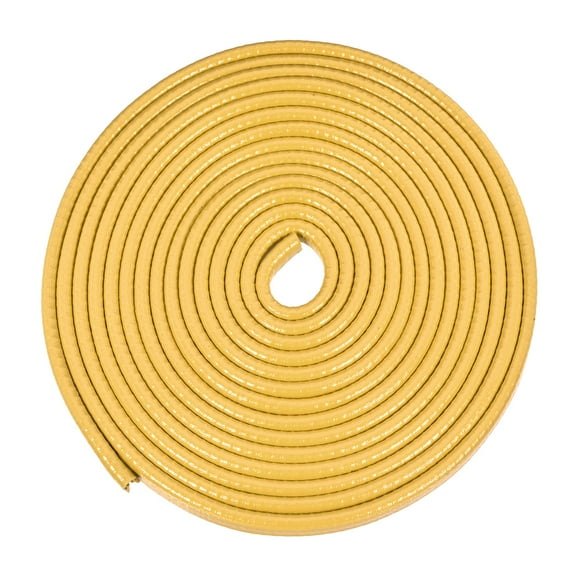 Unique Bargains Edge Trim U Seal Extrusion Yellow U Channel Edge Protector PVC Plastic w Iron Sheet Fits 1/32''-3/32'' Edge 16.4Ft/5M