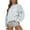 Gray, variant on FrzhBrz Cute Hoodie for Women Long Sleeve Sweatshirts Pink Bow Loose Casual Tops Casual Outfit 2025 Fashion