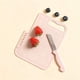 thumbnail image 5 of Tabla De Cortar De Plástico Juego de tabla de cortar portátil con cuchillo para fruta y pelador para cocina y picnics, 21x16cm, rosa, 1 pieza Rkxzt, 5 of 9