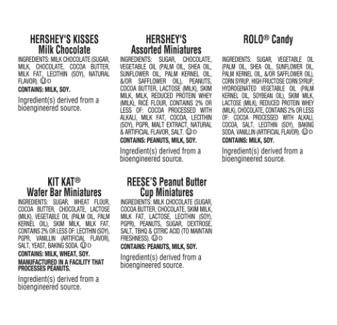 Hershey Assorted Chocolate Flavored, Christmas, Candy Bulk Bag, 180 ct.