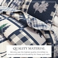 thumbnail image 2 of Great Bay Home Rustic Lodge All-Season Reversible Quilt Set With Shams (King, Navy / Grey), 2 of 6
