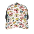 thumbnail image 2 of Picia Butterfly Flowers Pattern Trucker Hat,Baseball Cap,Sun Protection Cap,Stylish Headwear,Leisure Cap,Outdoor Sports Cap, 2 of 7