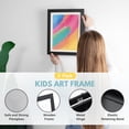 thumbnail image 5 of 2 Kids Art Frames that hold 100 Pieces of Artwork, 8.5x11 with Matt or 10x12.5 without- Great for Teachers & Parents - White, 5 of 6