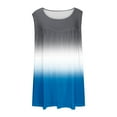 thumbnail image 5 of Frostluinai Plus Size Tank Tops for Women Sleeveless Loose Fit Tanks Crew Neck Pleated Tunic Shirts Fahsion Gradient Flowy Tanks, 5 of 6