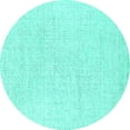 thumbnail image 1 of Ahgly Company Indoor Round Solid Turquoise Blue Modern Area Rugs, 6' Round, 1 of 4