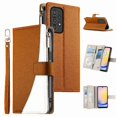 thumbnail image 1 of Funda cartera GANGXUN para Samsung Galaxy A33 5G , cuero PU con tarjetero, cremallera, correa de mano, soporte y protección 1160°, 1 of 6