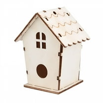 ACDANC Wooden Cottage Birdhouse - Hanging Birdhouse Made of Wood, Outdoor Nesting Boxes - Wooden Cardinals Hanging Birdhouse Nesting Box for Wild Bird Viewing Bird Houses for Outside