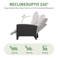thumbnail image 4 of Fauteuil Inclinable de Patio Réglable à 150° - Chaise Longue d'Extérieur en Osier Rotin avec Table d'Appoint Relevable Prolongée, Coussin Amovible, Résistant aux Intempéries, pour Jardin, Piscine, Terrasse, 4 of 8
