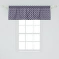 thumbnail image 2 of Ambesonne Nautical Window Valance, Zig Zag Modern Pattern, 54" X 18", Dark Purple White, 2 of 3