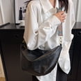 thumbnail image 2 of Bolso bandolera de piel suave para mujer, bolso bandolera grande con correa ancha, bolso bandolera grande de piel, bolso hobo vintage, 2 of 5