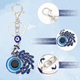 thumbnail image 4 of 2Pcs Evil Eye Keychain Charms Blue Evil Eye Keychain Pendants with Lobster Claw Clasp and Jump Ring Peacock Keychain Decoration Accessories for Jewelry Making DIY Keychain Crafts, 4 of 7