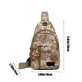 thumbnail image 3 of Camouflage Sling Bag | Military Style Chest Pack | Crossbody Shoulder Bag | Multi-Compartment Outdoor Organizer | Adjustable Strap | 7"x2.3"x11.8" | Travel & Everyday Use, 3 of 6