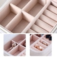 thumbnail image 3 of Portable Travel Jewelry Mini Box PULeather Jewellery Ring Organizer Case Storage, 3 of 5