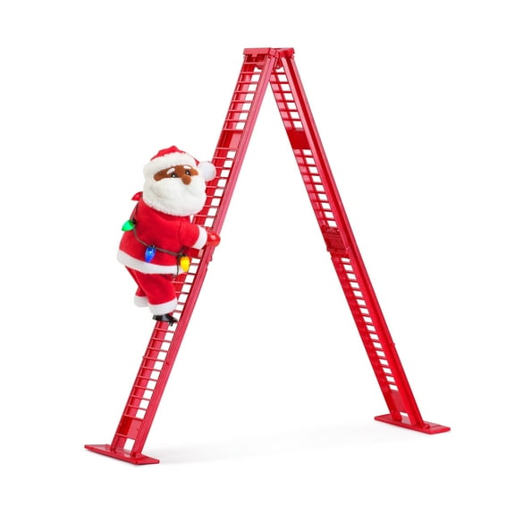 Mr. Christmas Miniature Musical Super Climbing Santa Claus, Indoor Christmas Decoration