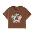 thumbnail image 6 of Rezuofi 2 Pcs Cowgirl Shirt Women Embroidery Western Outfits PU Leather Star Graphic Tees Short Sleeve Tops, 6 of 6