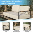 thumbnail image 3 of Flash Furniture Lea Series Steel Patio Lounge Loveseat - Beige, 3 of 11