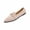 Rose Gold, variant on Womens Pointed Toe Flat Loafers Woven Slip On Shoes with Metal Buckle for Everyday and Work Use